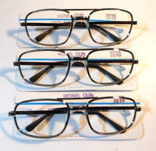 Vintage 3 Pc. Lot COTTET 1000 Unifit Gunmetal 56/20 Eyeglass Frame NOS M2