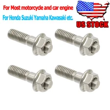 M8x35 Exhaust Studs & Flange Nuts #92004-1249 For Honda Suzuki Yamaha Kawasaki