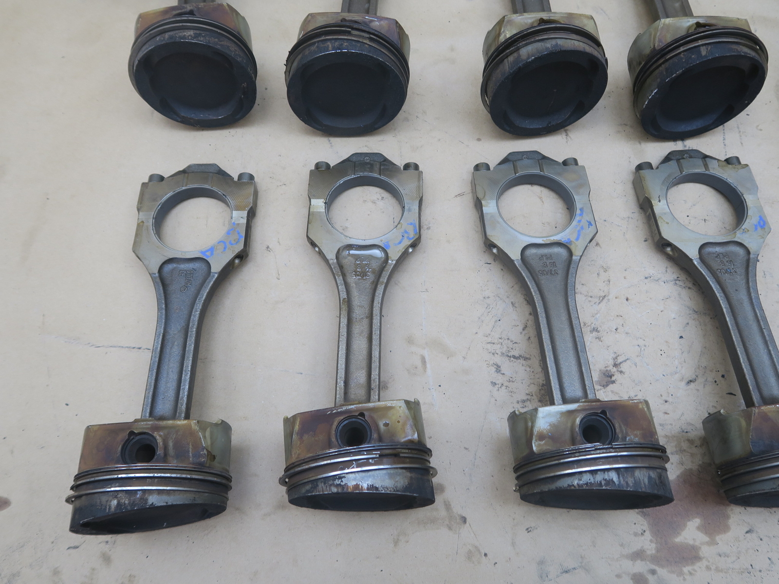 03-10 BENTLEY CONTINENTAL GT FLYING SPUR 6.0L ENGINE PISTON CONNECTING ROD SET
