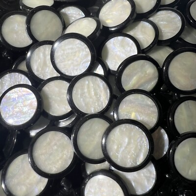 BLACK/IRIDESCENT CLASSIC BUTTON RAINBOW POLY SHELL 18mm 11/16'', 25mm 1'', Shank