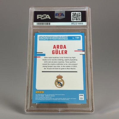 ARDA GULER 2023-24 PANINI DONRUSS SOCCER SP OPTIC RATED  2023-24 Donruss Optic FIFA Rated Rookie #184  Arda Guler PSA 10 Gem Mint main image 1