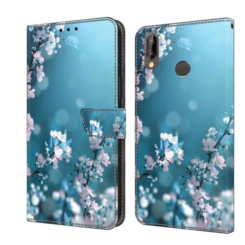 Painted Flip Card Wallet Stand Phone Case For Huawei Y5 Y6 Y7 2018 Honor 7A 8A - Picture 26 of 32
