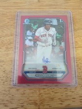 2026 Bowman Hector Ramos Chrome Auto Refractor 1st Prospect Auto #2/5 Red Sox