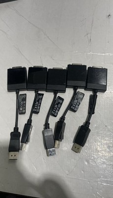 Dell KKMYD 064XF6 DANARBC08 DP to DVI-D Video Converter Adapter Lot of 5