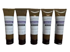 5 PACK Pharmacopia Foot Cream Lotion Aloe Vera Argan Oil Vegan 1oz Travel Size