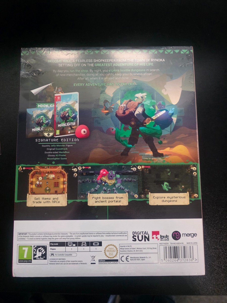 Moonlighter - Signature Edition , switch, New/ Sealed + Postcard