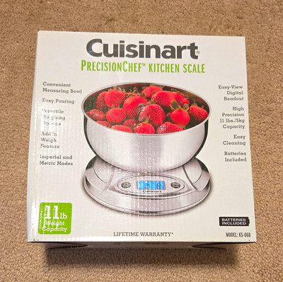 Cuisinart PrecisionChef Digital Kitchen Scale KS-06B w/ Stainless Bowl