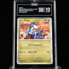 Dialga Pokemon 2024 Sv08 Surging Sparks 135/191 Rare Holo TAG 10