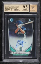 2014 Bowman Black Wave Refractor 4/50 Chris Taylor BGS 9.5 GEM MINT Auto 4al