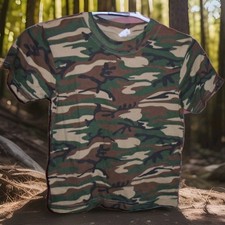 CAMOUFLAGE STYLE TSHIRT BOYS SMALL 6/7--WORN 1 TIME