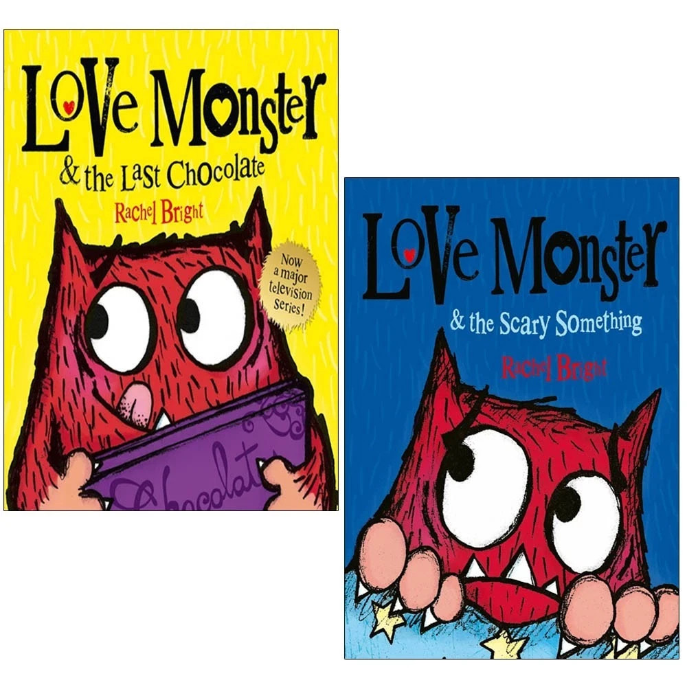 Love monster Series 2 Books Set by Rachel Bright Scary Something,Last Chocolate