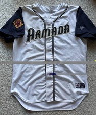 Long Beach Armada Golden League Baseball Jersey Size 46 Victory Custom Athletic