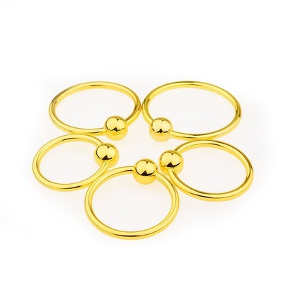 Golden Male Edelstahl Eichelring Men Penisring Cockring Glans Ring mit Kugel