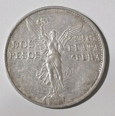 1921 Mexico 2 Peso Centennial Of Mexico UNC