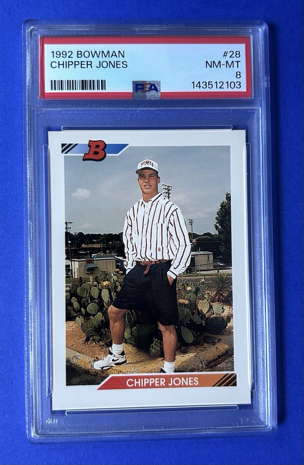 1992 Bowman Chipper Jones #28 PSA 8 NM-MT