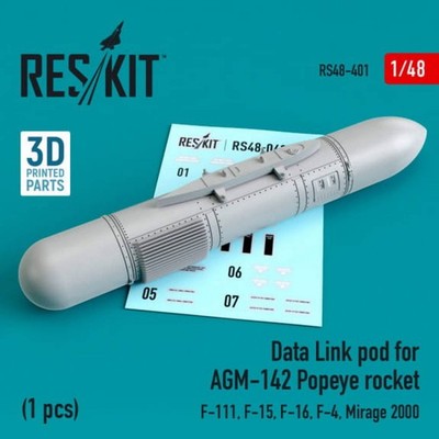 Data Link pod for AGM-142 rocket (F-15, F-16, F-4, Mirage 2000, F-111) / 1:48
