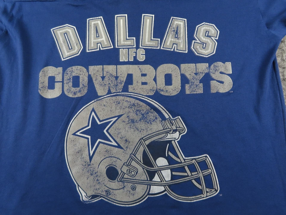 Camisa De Colección Dallas Cowboys Para Hombres XL Azul Puntada Única Ragalan NFC NFL Fútbol Foto 2 de 4