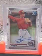 2020 Bowman Chrome Autograph CDA-SI Sammy Infante 1st Auto