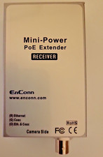 EnConn Mini-Power PoE Extender Receiver via Coax Model Mini-Power Rx