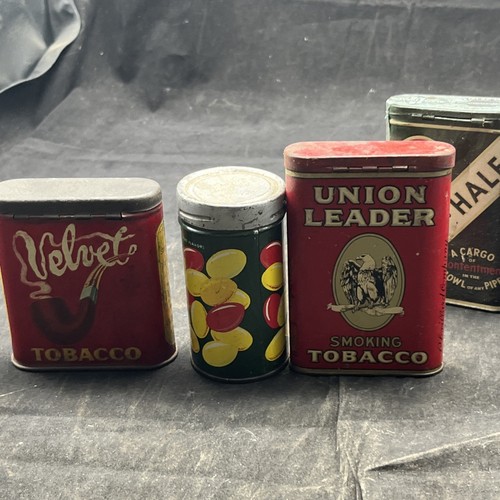 Lot Of (5) Vintage Tobacco Tins Hi Plane Velvet Union Leader Half & Half @36 - Picture 4 of 5