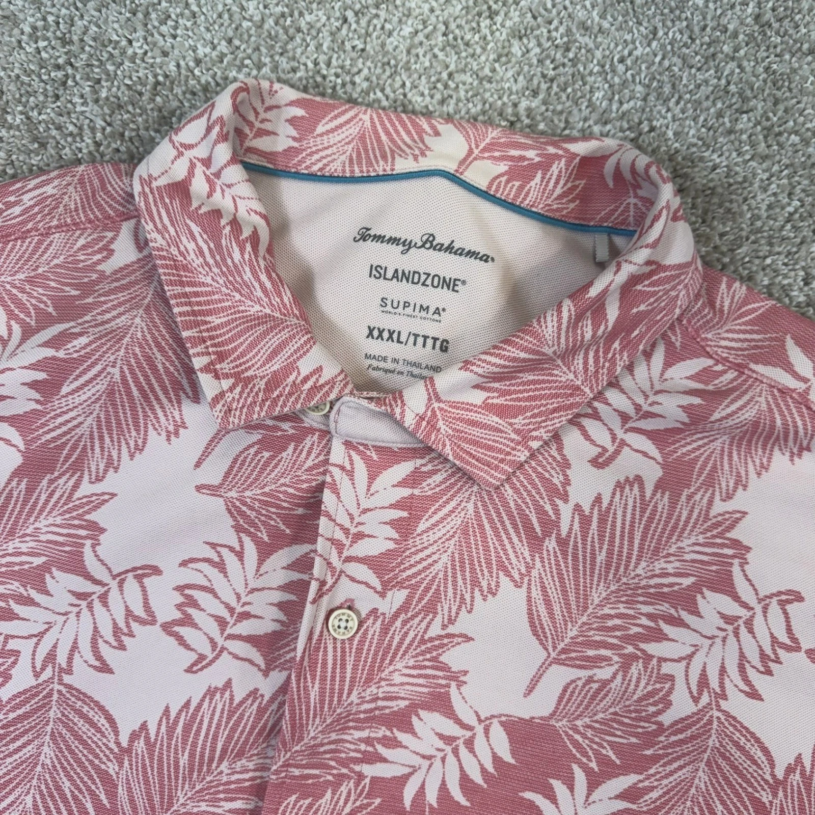 Tommy Bahama IslandZone Shirt Mens 3XL Pink Tropical Palm Leaf Supima Cotton
Opens in a new window o