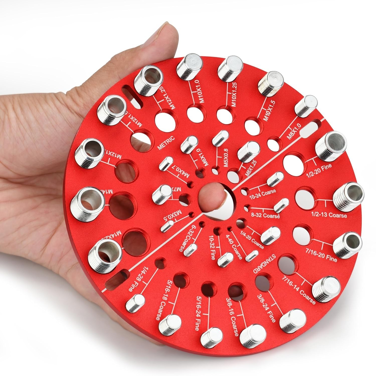 Nut and Bolt Thread Checker - 30 Standard and Metric Bolt Size Finder Bolt an...