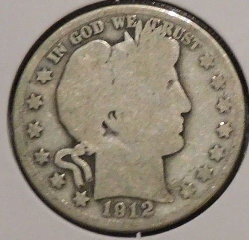 Silver Half Dollar - Barber - 1912-S