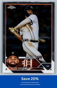 Riley Greene Rookie 2023 Topps Chrome #182 Detroit Tigers I67
