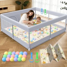 Baby Playpen W/ Mat 50x50 Inch Play Pen Playpen Babies Toddlers Baby Playard