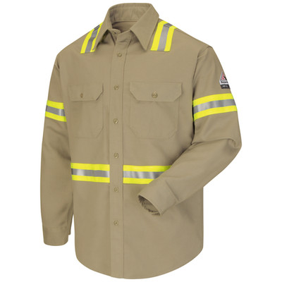Best Sale 60% Bulwark Men's Midweight FR Enhanced Visibility Uniform Shirt