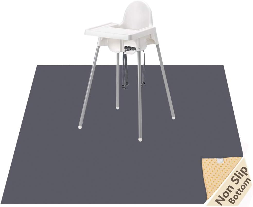 Splash Mat for under High Chair/Arts/Crafts,  51"" Washable Splat Mat Waterproof