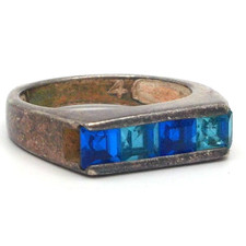 Exklusiver Designer Ring 925 Sterling Silber mehrfarbige Schmucksteine Luxury