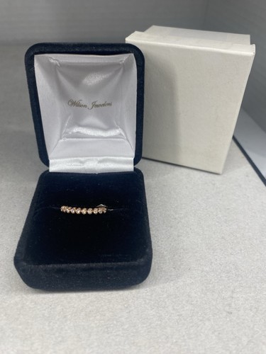 10K Rose Gold Diamond Band - Picture 5 of 6