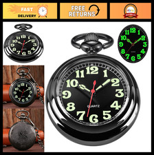 Vintage Men's Pocket Watch with Chain - Classic Uncovered Design, Timeless Style