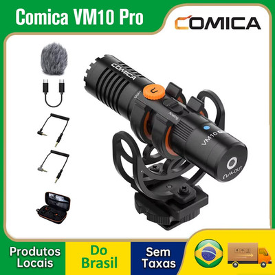 【Do Brasil】 VM10 PRO On-Camera Shotgun Microphone for Android iPhone Smartphones