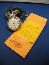 LOT F VINTAGE,ELGIN,OPEN FACE, POCKET WATCH 7J,,Sz18,COIN SILVER,SERVICED 1889 