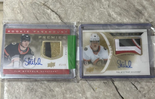 2020-21 Upper Deck Premier Horizontal Rookie Patch Auto /49 & /15 Tim Stutzle