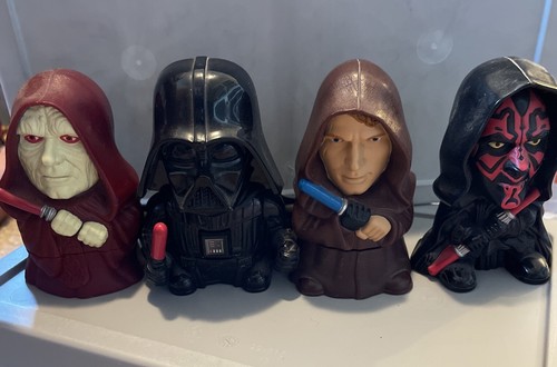 Star Wars Lot Of 4 Burger King Toys 2005 Maul, Darth Vader, Palpatine, Anakin