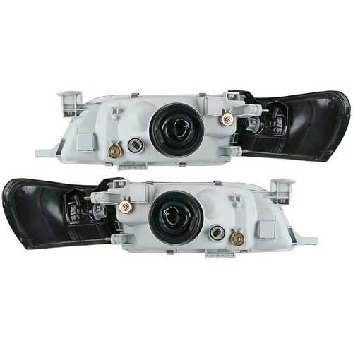 Front Black HeadLights Corner Lamp Light For Toyota Corolla AE100 Sedan 93-97 - Picture 6 of 11