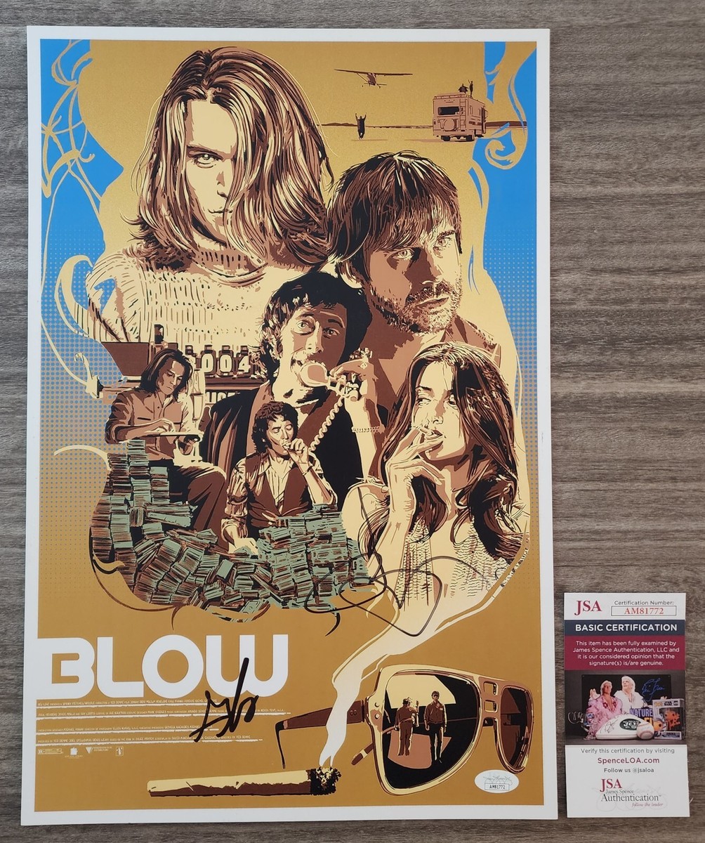 Johnny Depp & George Jung Signed 12x18 Blow Movie Poster Drug