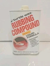 Vintage Turtle Wax Liquid Formula Rubbing Compound  16 Fl oz 90% Full