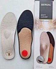 3 Paar orthopädische Einlagen Soft Luxus Leder Fußbett BERGAL Sohlen Gr. 36-48