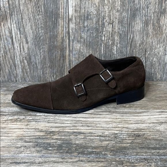 Kenneth Cole NY Mens Leather Buckle Suede Casual Oxford 