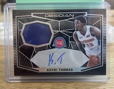 2018-19 Obsidian Khyri Thomas Pistons Rookie Patch Autograph RPA Silver 47/75