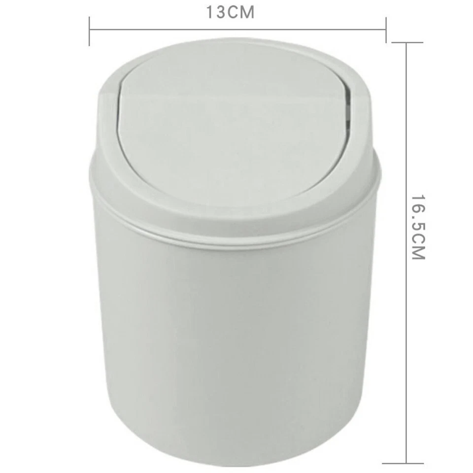 Small Trash Can Creative Desktop Mini Trash Bin With Lid Tiny Waste Garbage Can - Image 2 of 4