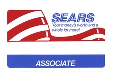 Sears Associate Nametag Logo Sticker (Reproduction)