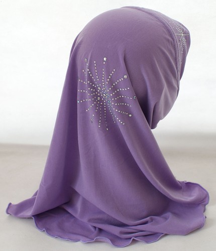New Little Girls Islamic Kids Muslim Hijab Headwear Scarf Shawl Hat Caps 2-6Year - 第 26/40 張圖片