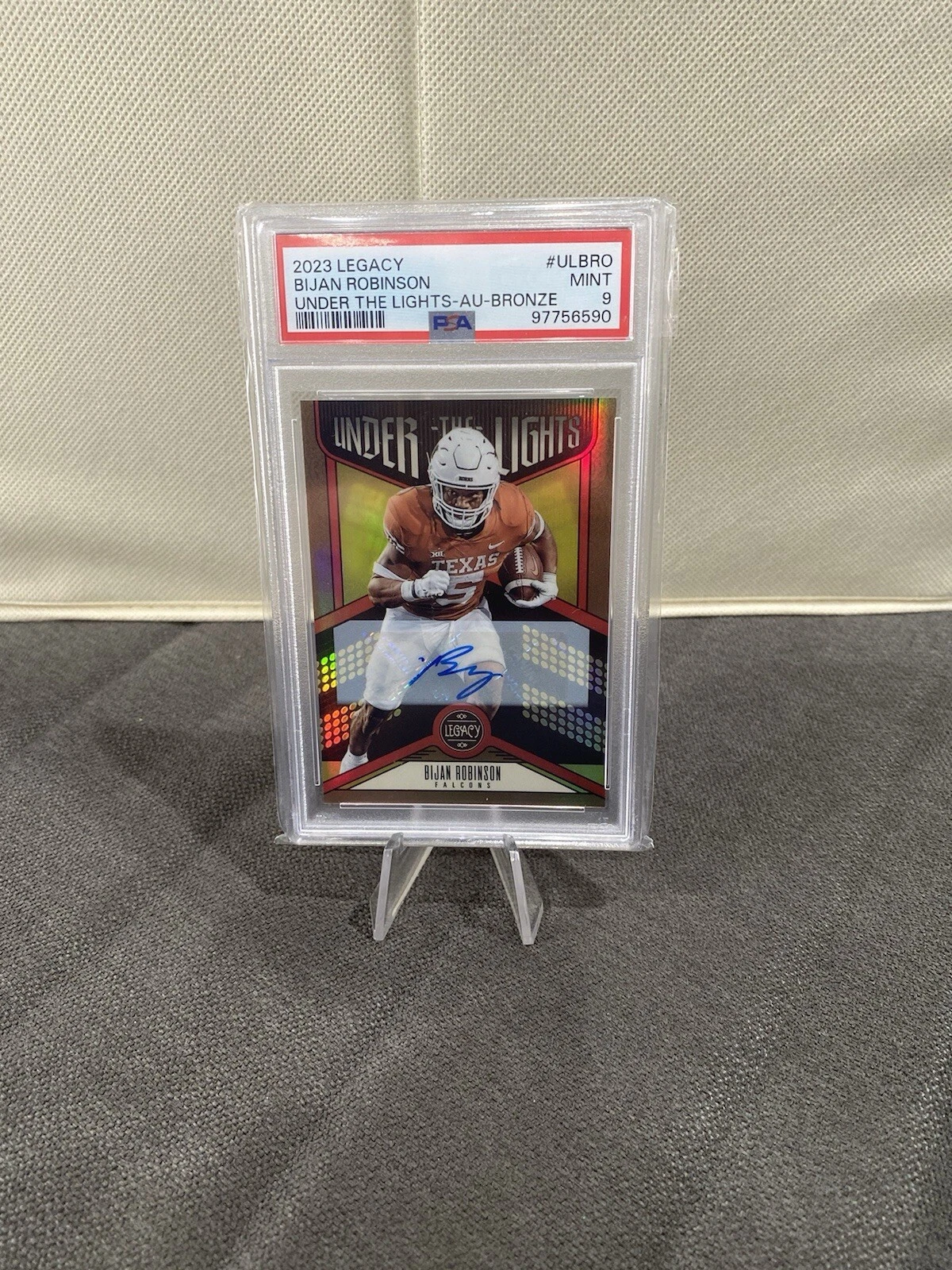 Bijan Robinson Panini Legacy Under the Lights #ULBRO Autograph-Diamond