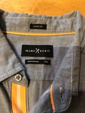 Marc Ecko   Shirt Men  Gray Snap Button Long Sleeve Cut & Sew energie