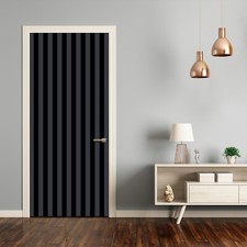 Removable Home Door Wall Sticker Self Adhesive Modern Black and gray stripes